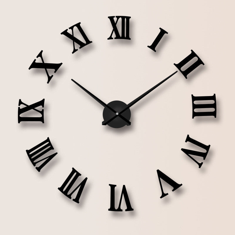 Horloge Murale Design Moderne avec Chiffres Romains