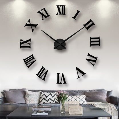 Horloge Murale Design Moderne avec Chiffres Romains