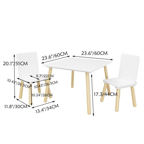 Ensemble de table avec chaises enfants