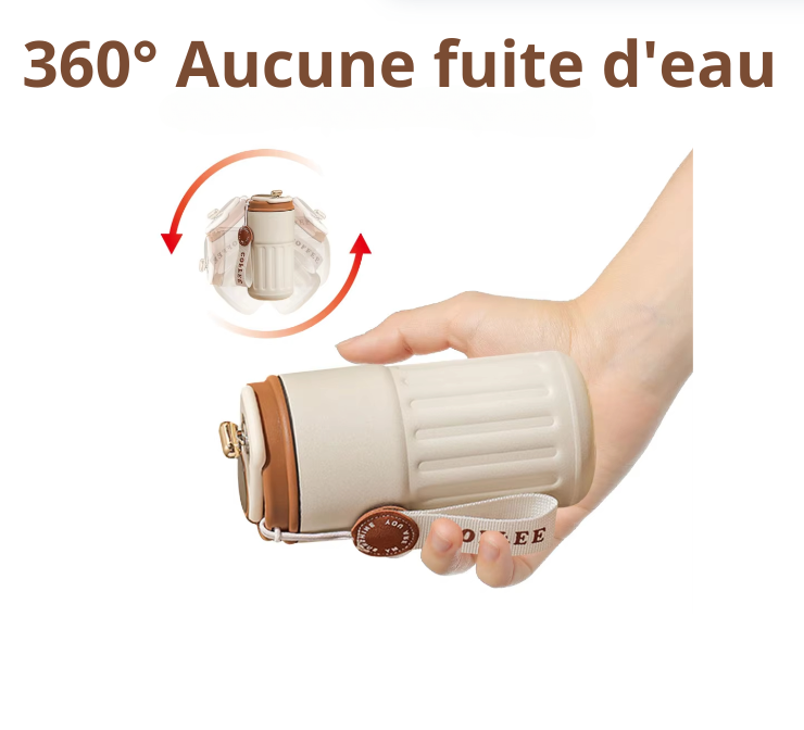 Gourde Thermique Élégante avec Écran LED et Dragonne Pratique