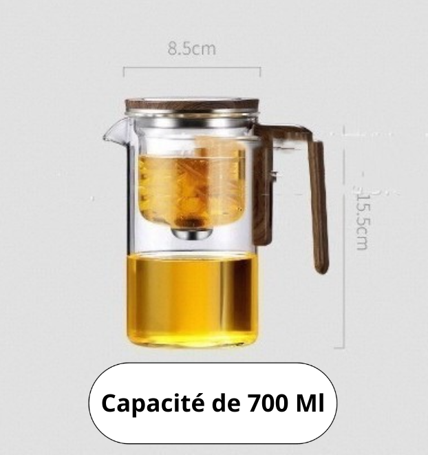 Théière en Verre avec Filtration Magnétique